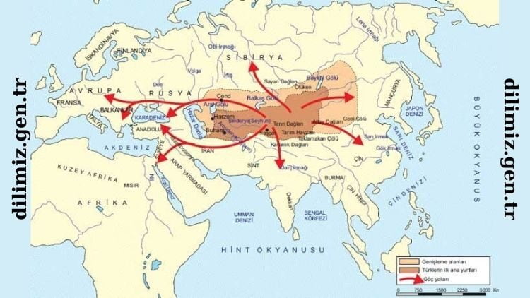 Oğuz Göçleri Haritası