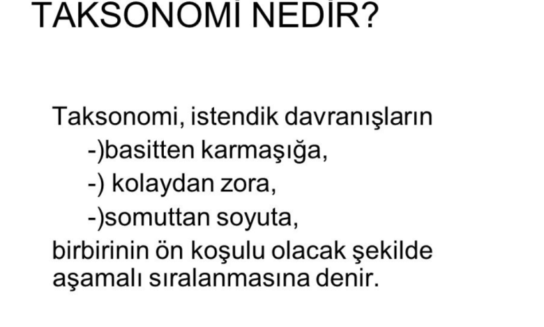 Taksonomi Nedir